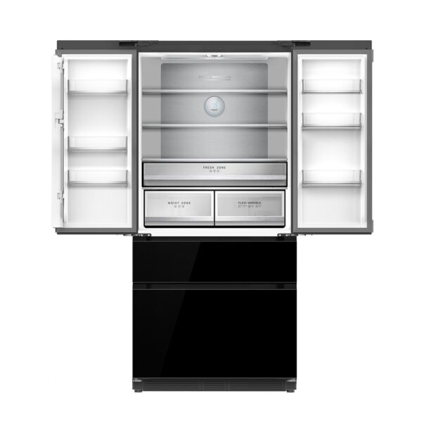 Nevera Side by Side de Espejo Negro 520 Litros 18.1" GLASSB18FD4P Drija