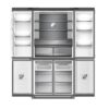 Nevera Side by Side de Espejo Negro 522 Litros 18.4" GLASSB18FD4P Drija