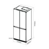Nevera Side by Side de Espejo Negro 522 Litros 18.4" GLASSB18FD4P Drija