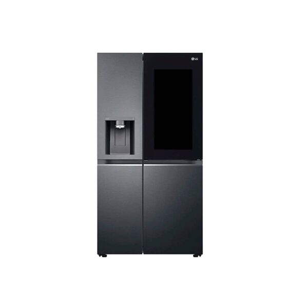Nevera Side by Side de Acero Negro Mate InstaView con Dispensador de Agua de 676 Litros LG