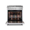 Cocina a Gas de Acero Aspecto Industrial 30" Venecia 76 Drija