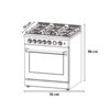 Cocina a Gas de Acero Aspecto Industrial 30" Venecia 76 Drija