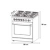 Cocina a Gas de Acero Aspecto Industrial 36" Venecia 90 Drija