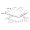Tope de Cocina Eléctrico de Vitrocerámica 24" 220V Bari 60A Drija