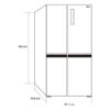Nevera Side by Side de 4 Puertas Negra 542 Litros BLACK19D4P Drija