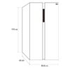 Nevera Side by Side Espejo Azul de 435 Litros Mirror Drija