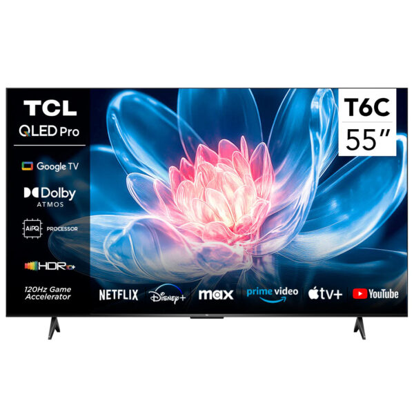 Televisor GOOGLE TV QLED 4K UHD 55" Serie 55T6C TCL