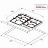 Tope de Cocina Mixto 60 cm Verona 60 Drija