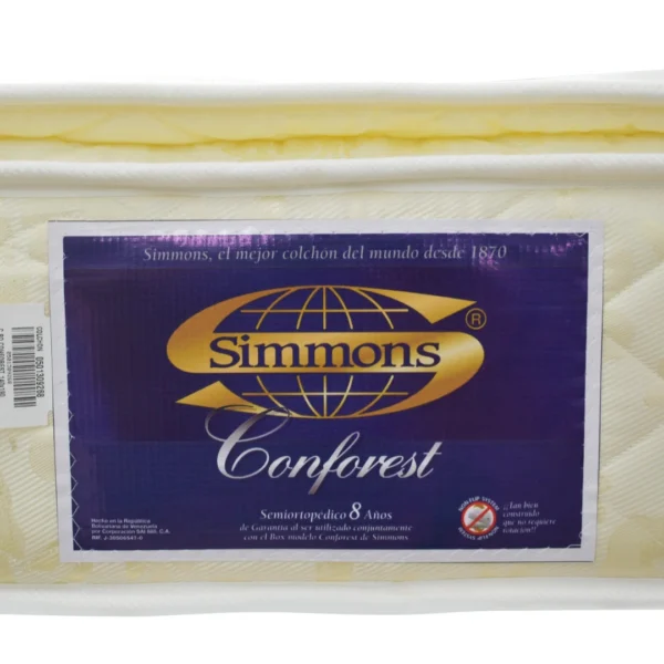 Colchón Semi Ortopédico Pillow Top Conforest SIMMONS 140x190 Matrimonial