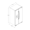 Nevera Side by Side con Dispensador de Agua Inverter de 25" Whirlpool