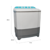 Lavadora Semiautomática de 10Kg SJ Electronics