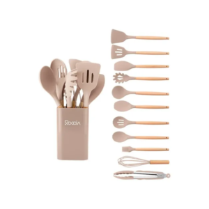 Juego de Utensilios de Cocina de 12 Piezas Beige Roccia