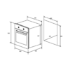 Horno a Gas Empotrable de 60 Litros Ignita Lite 60 Vetrux