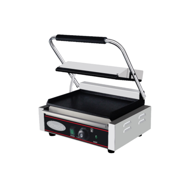 Plancha Eléctrica Doble de Acero Inoxidable Roccia