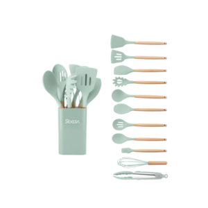 Juego de Utensilios de Cocina de 12 Piezas Verde Menta Roccia