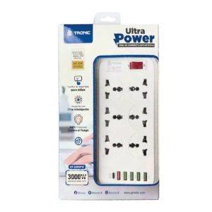Extension de 6 Tomas + 6 USB Ultra Power Gtronic