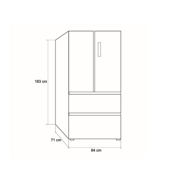 Nevera de 4 Puertas 510 Litros Black 510 Vetrux