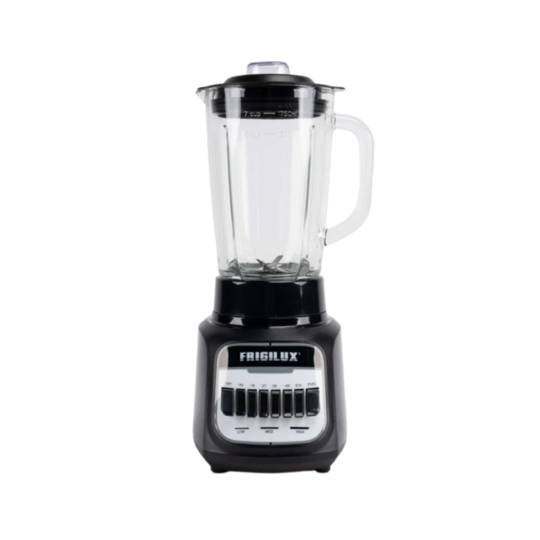 Licuadora Negra de 12 Velocidades 1.75L 600W FRIGILUX