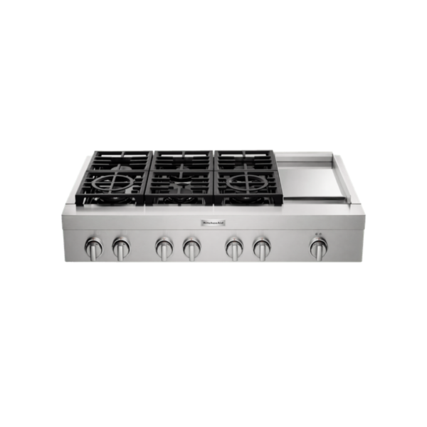 Tope a Gas de 6 Quemadores + Plancha 48" KitchenAid