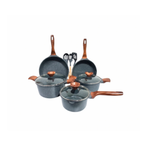 Juego de Ollas y Sartenes Granite de 14P Gris Roccia