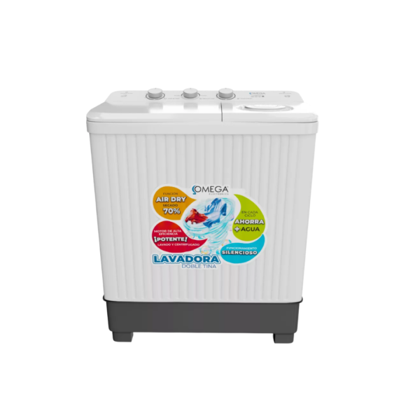 Lavadora Semiautomática Doble Tina de 9KG Omega