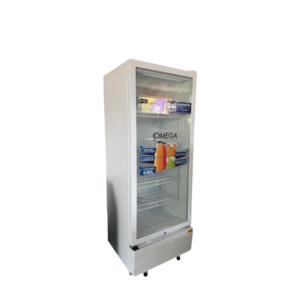 Nevera Vitrina Exhibidora Comercial de 416L Blanca Omega