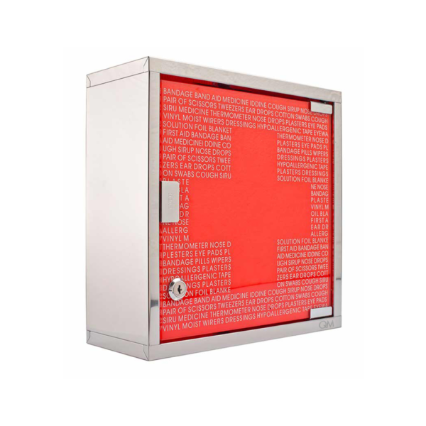 Cruz Roja con Vidrio Rojo Quality Metal