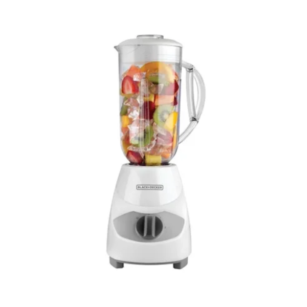 Licuadora con Jarra Plástico 1.5L Blanca Black & Decker