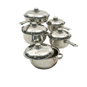 Juego de Ollas de 10 Piezas con Tapa Acero Inoxidable Salcar