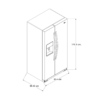 Nevera Side by Side de Acero 25 pies³ Dispensador Agua + Hielo Whirlpool
