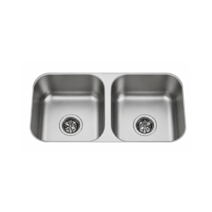 Fregador Bajo Tope de 2 Cubetas 79x45x19cm Frinox