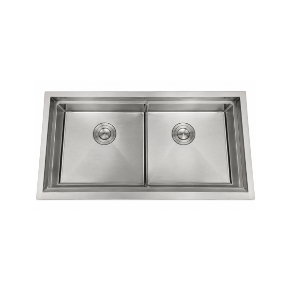Fregadero de Doble Tina Bajo Cubierta 82x45x23cm Frinox