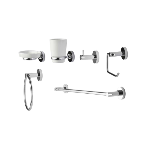 Set de 6 Accesorios Redondos para Baño Mhiler