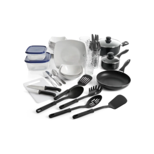 Combo de Vajilla + Ollas + Utensilios 45 Piezas Gibson Home