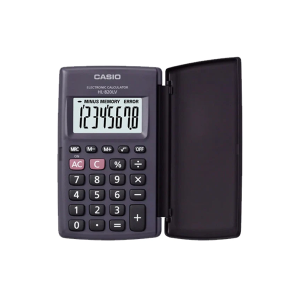Calculadora de Bolsillo con Tapa Protectora de 8 Dígitos Negra Casio