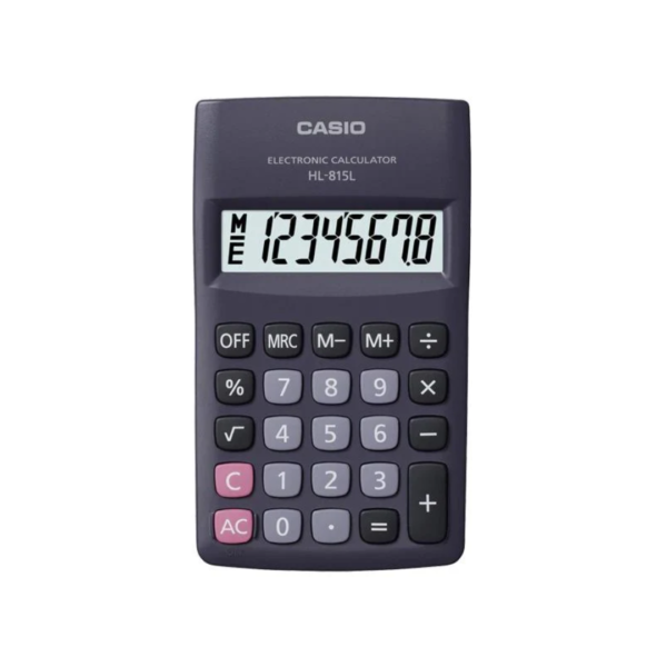 Calculadora de Bolsillo de 8 Dígitos Negra Casio