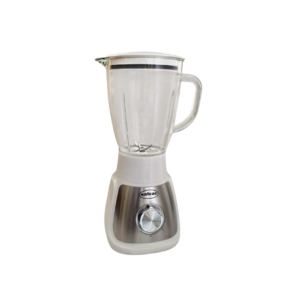 Licuadora Plástica con Vaso de Vidrio de 1.5L Blanca Salcar