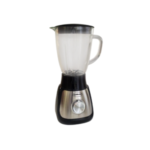 Licuadora Plástica con Vaso de Vidrio de 1.5L Negra Salcar