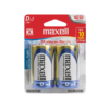 Pilas Alcalinas Tipo D (Paquete x2) Maxell