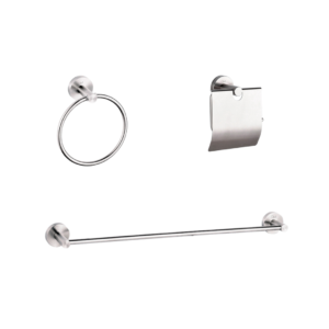 Set de Accesorios de Baño Ria 3 Piezas Satinado Quality Metal
