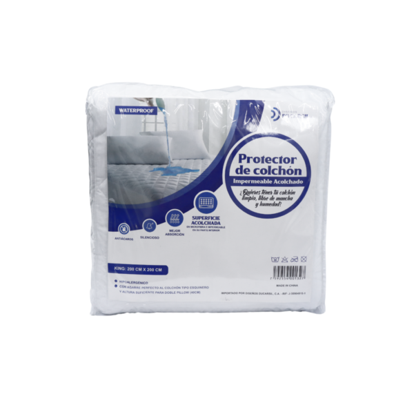 Protector de Colchón Impermeable Acolchado 200x200 King Ducarsil