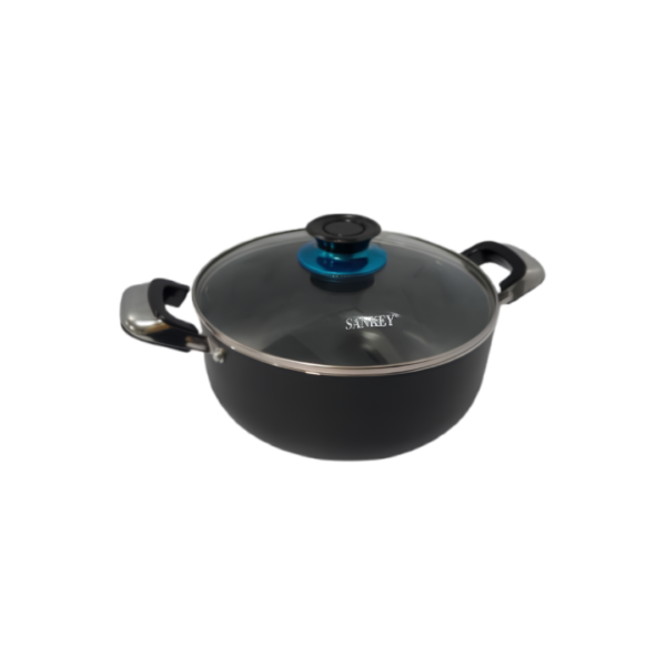 Juego de Ollas 7 Piezas con Tapas de Vidrio Negro Sankey