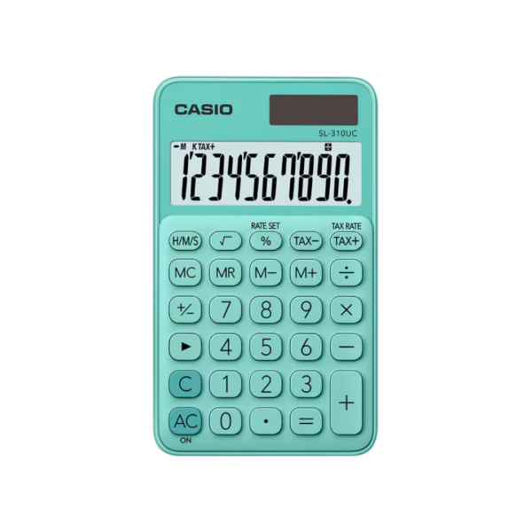 Calculadora de Mesa Portátil de 10 Dígitos Turquesa Casio