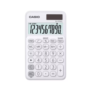 Calculadora de Mesa Portátil de 10 Dígitos Blanca Casio