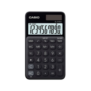 Calculadora de Mesa Portátil de 10 Dígitos Negra Casio
