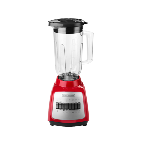 Licuadora con Jarra de Plástico Roja 1.5L Black & Decker