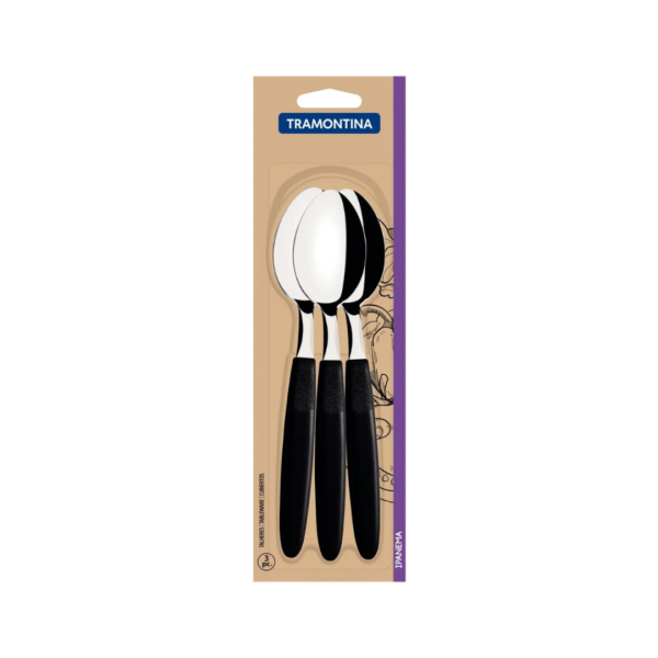 Juego de Cucharas X3 Ipanema Negras Tramontina