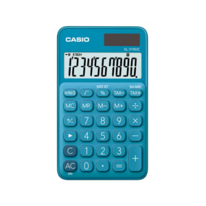 Calculadora de Mesa Portátil de 10 Dígitos Azul Casio
