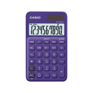 Calculadora de Mesa Portátil de 10 Dígitos Púrpura Casio