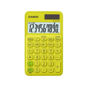 Calculadora de Mesa Portátil de 10 Dígitos Amarilla Casio